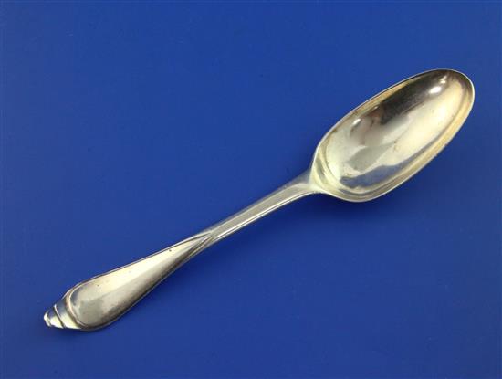 A Queen Anne silver dog nose spoon, 2.5 oz.